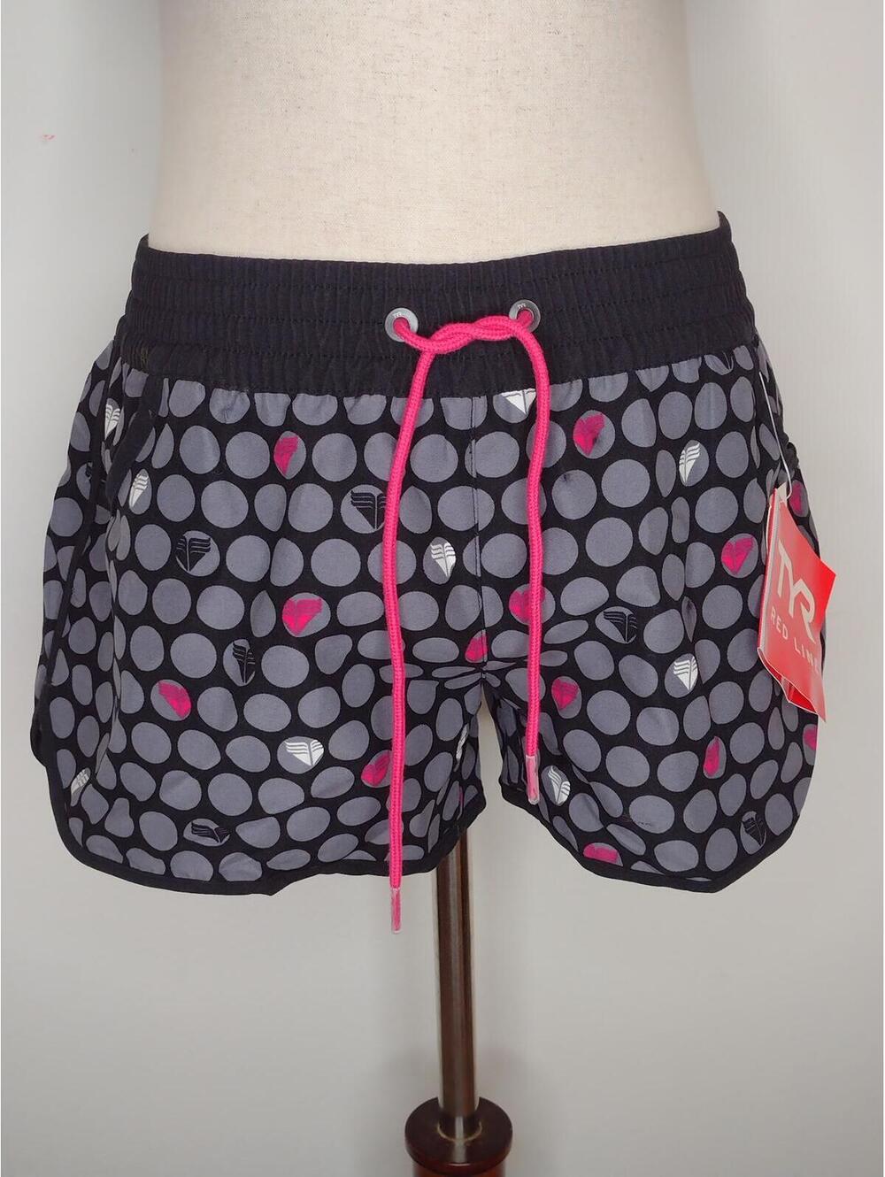 NWT TYR Women's Black/Gray/Red Line Board Shorts Size Small